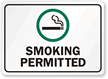 SMOKING PERMITTED Sign