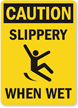 Caution Slippery When Wet Sign