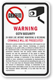 CCTV Security Warning Sign