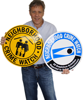 Circular Crime Watch Signs Get Attention