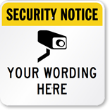 Customize a Video Surveillance Sign