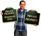 Elegant Private Property Signs
