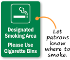 Smoking Area Signs