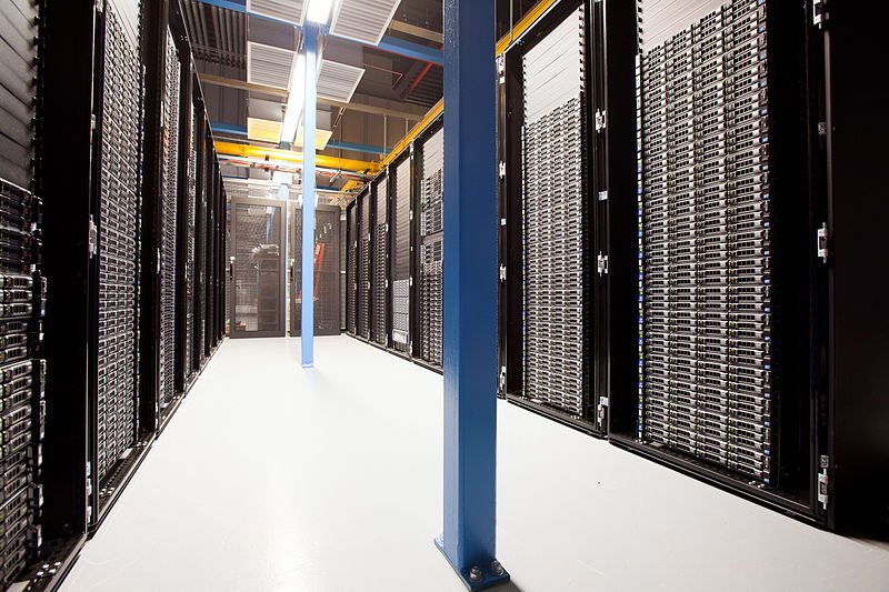 Photo of computer servers. 