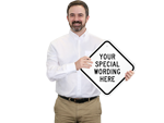 Custom Diamond Shaped Metal Signs