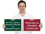 Adhesive and Mini Aluminum Signs