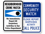 Community Crime Watch Signs