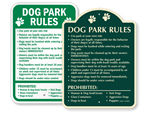 Dog Park Rules Signs