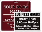 Designer office hour signs