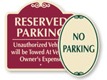 Designer Parking Signs