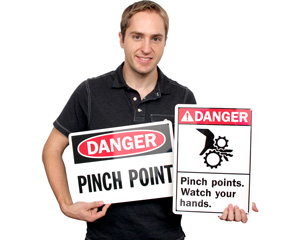 Pinch Point Signs