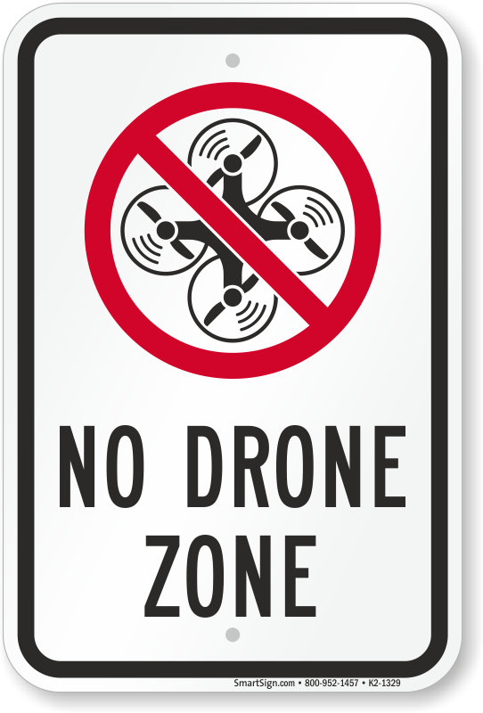 Drone Zone Sign, SKU: K2-1329