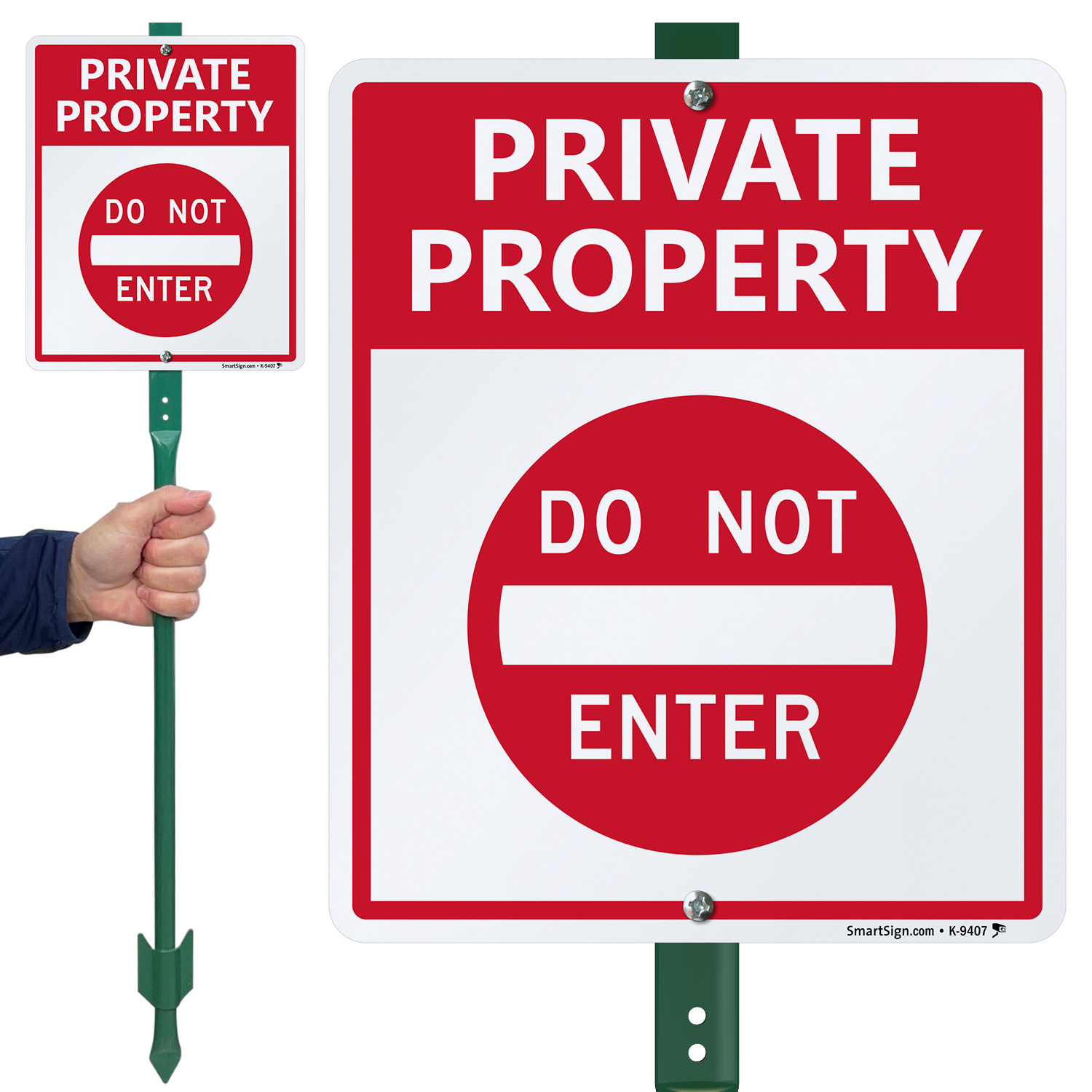 thumbnail image 2 of Custom Aluminum Private Easement Sign – Do Not Enter, Keep Out, Road Warning 2 of 5