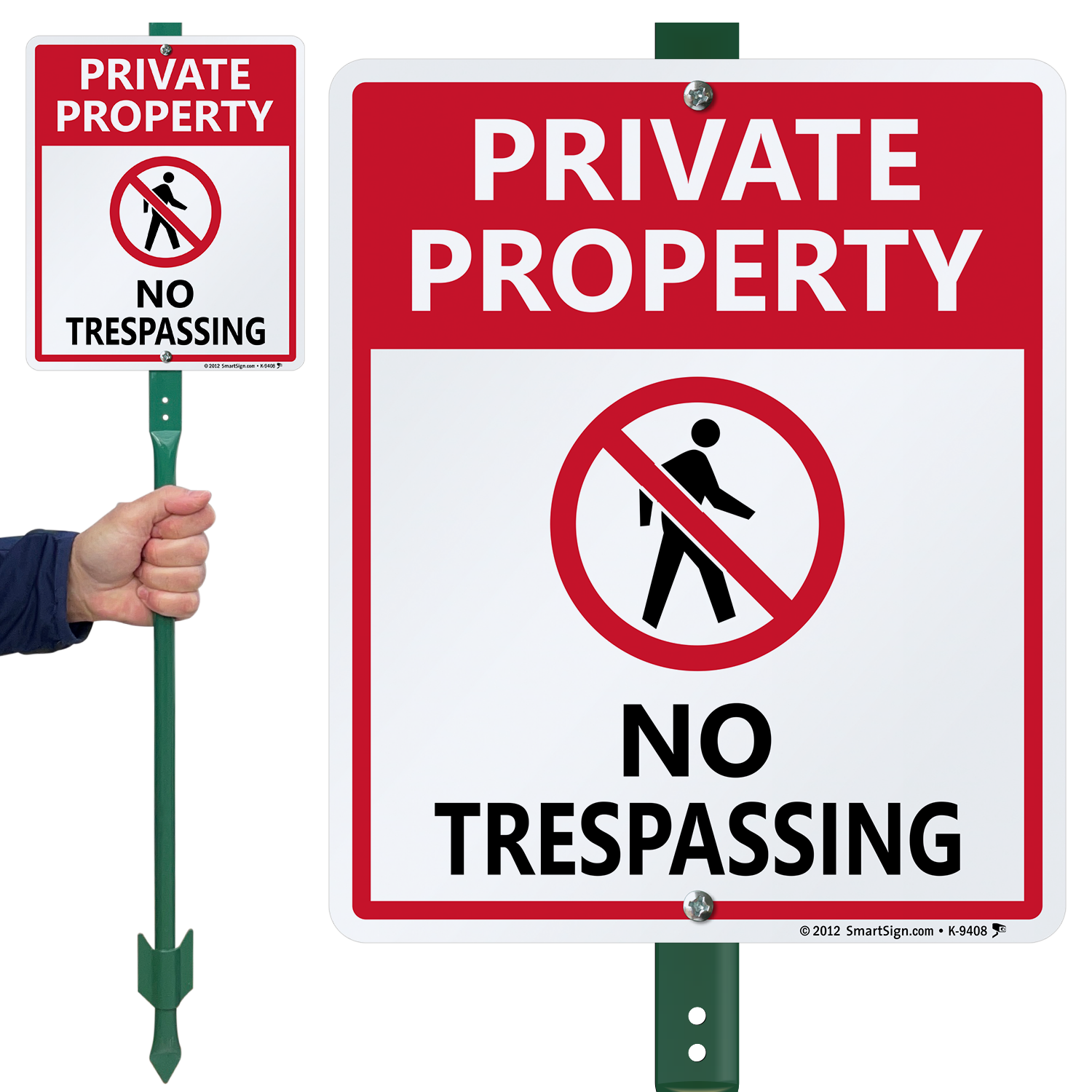 Property Protected By Find Out Caution Warning No Trespassing Sign Aluminum