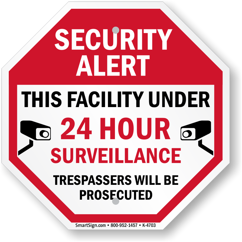 1  x Premises Protected by CCTV Camera Warning Sticker-Worded 24hr Security Sign 