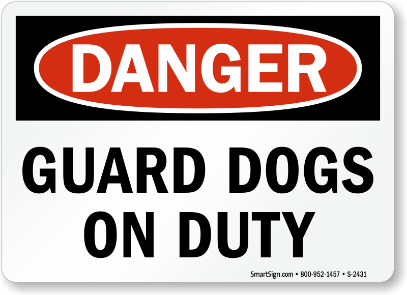 'GUARD DOG ON DUTY RED FREE POSTHYT '''GUARD DOG ON DUTY''  MAGNETIC SIGN 