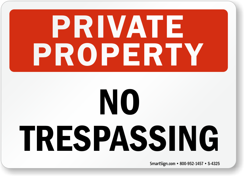 Private Property Sign No Trespassing This Property Is Protected.. 
