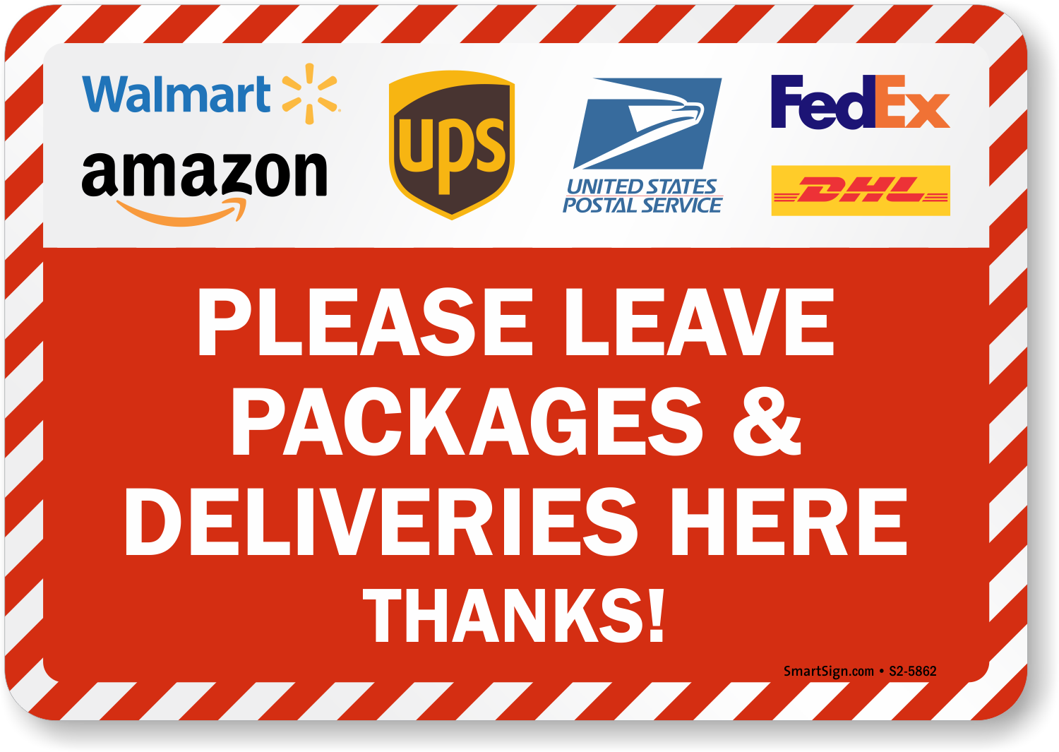 OSHA Sign - NOTICE Leave All Deliveries And Packages Here - Office