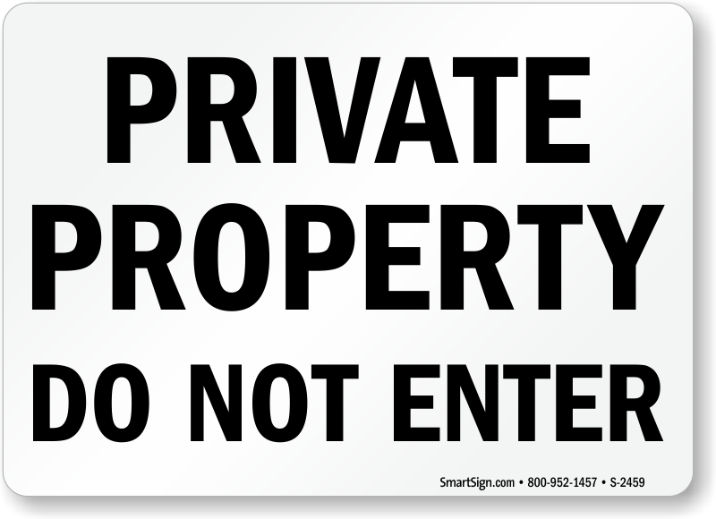 Private Property Do Not Enter Sign Sku S 2459