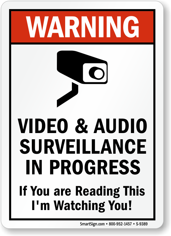 2 x Warning Premises protected by Video and Audio Surveillance CCTV STATIC CLING 