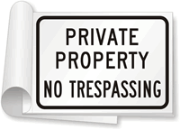 Private Property, No Trespassing Sign Book