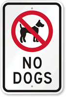 No Dog Sign (with Graphic)