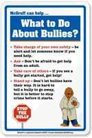 What To Do About Bullies? McGruff Sign