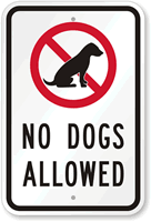 No Dogs Allowed Sign