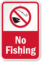 No Fishing Sign (with Graphic)