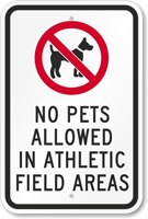 SmartSign No Dogs Allowed Metal Sign - 14x10 Inch, Rustproof Aluminum, UV Protected | Athletic Field Sign - View #14