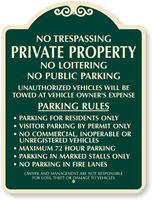 No Trespassing Private Property SignatureSign