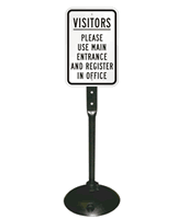 Visitors Use Main Entrance Sign and Post Kit