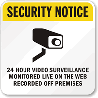 Video Surveillance Monitored Sign