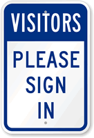 Visitors Please Sign In Sign