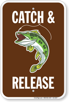 Catch & Release Fishing  Sign