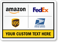 Custom Package Delivery Instructions Sign