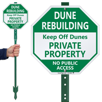 Dune Rebuilding Private Property LawnBoss Sign