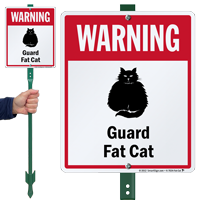 Warning Guard Fat-Cat LawnBoss™ Signs