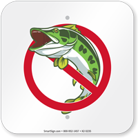 No Fishing (graphic only) Sign