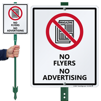 No Flyers No Advertising LawnBoss Sign