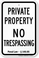 New York No Trespassing Sign