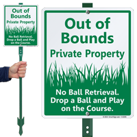 Out Of Bounds Private Property Sign