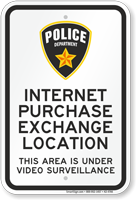 Police Department Area Under Video Surveillance Sign