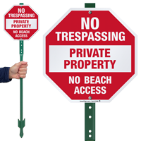Private Property No Beach Access LawnBoss Sign