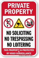 Private Property Video Surveillance Sign