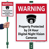 Property Protected By Night Vision Cameras Sign