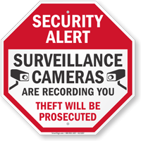Security Alert Video Surveillance Sign