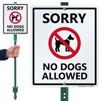 No Dogs Allowed with Graphic Sign
