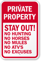 Stay Out Private Property Sign
