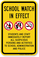 Students And Staff Immediately Report Sign
